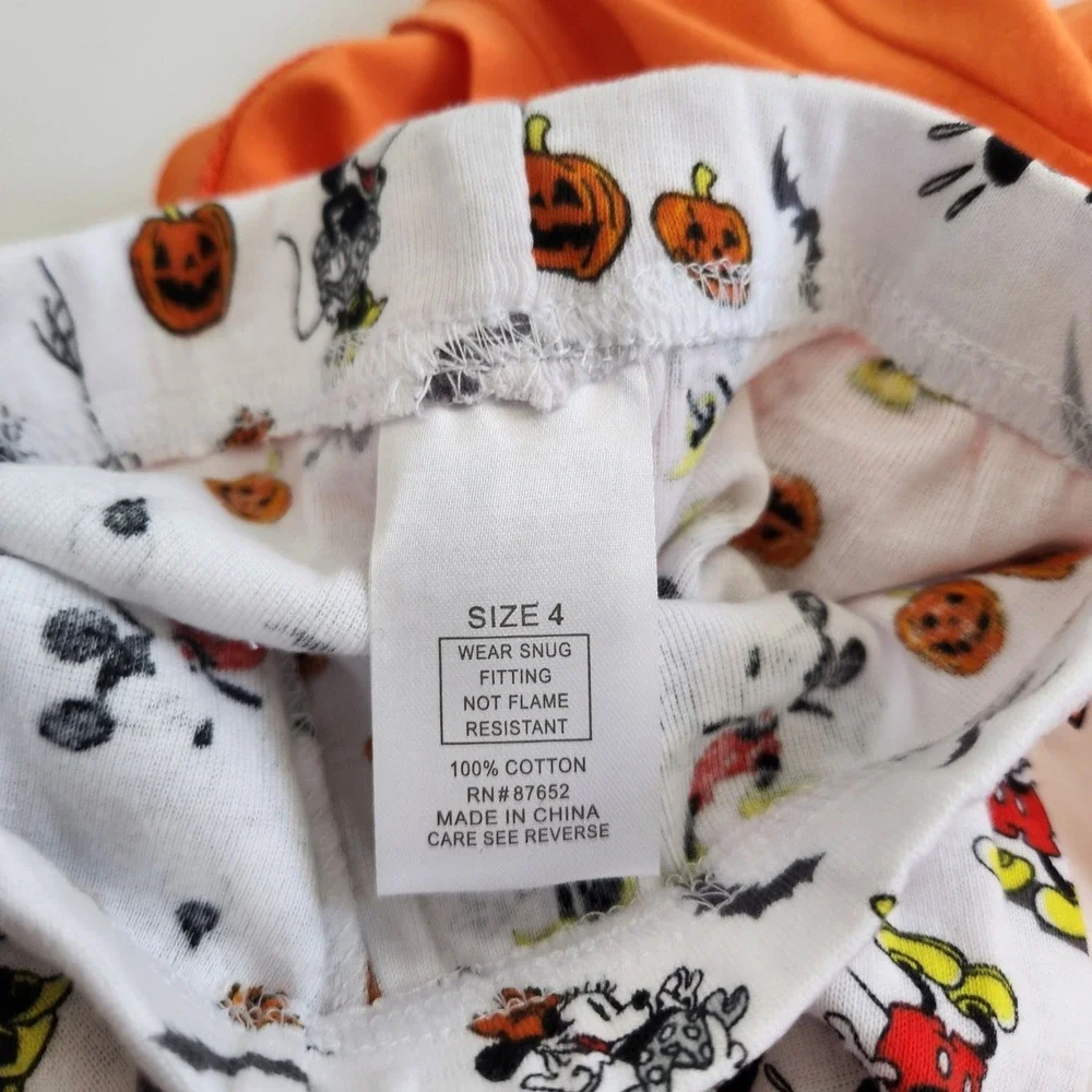 Disney Mickey Mouse Halloween Pajama Set‎ Kids Size 4/4T Long Sleeve NWT NWOT